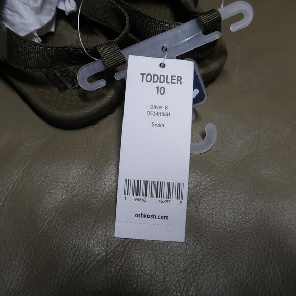 OshKosh B'Gosh Oliver Sandals Olive Army Green Toddler Size 10 NWT Strappy - Picture 11 of 12